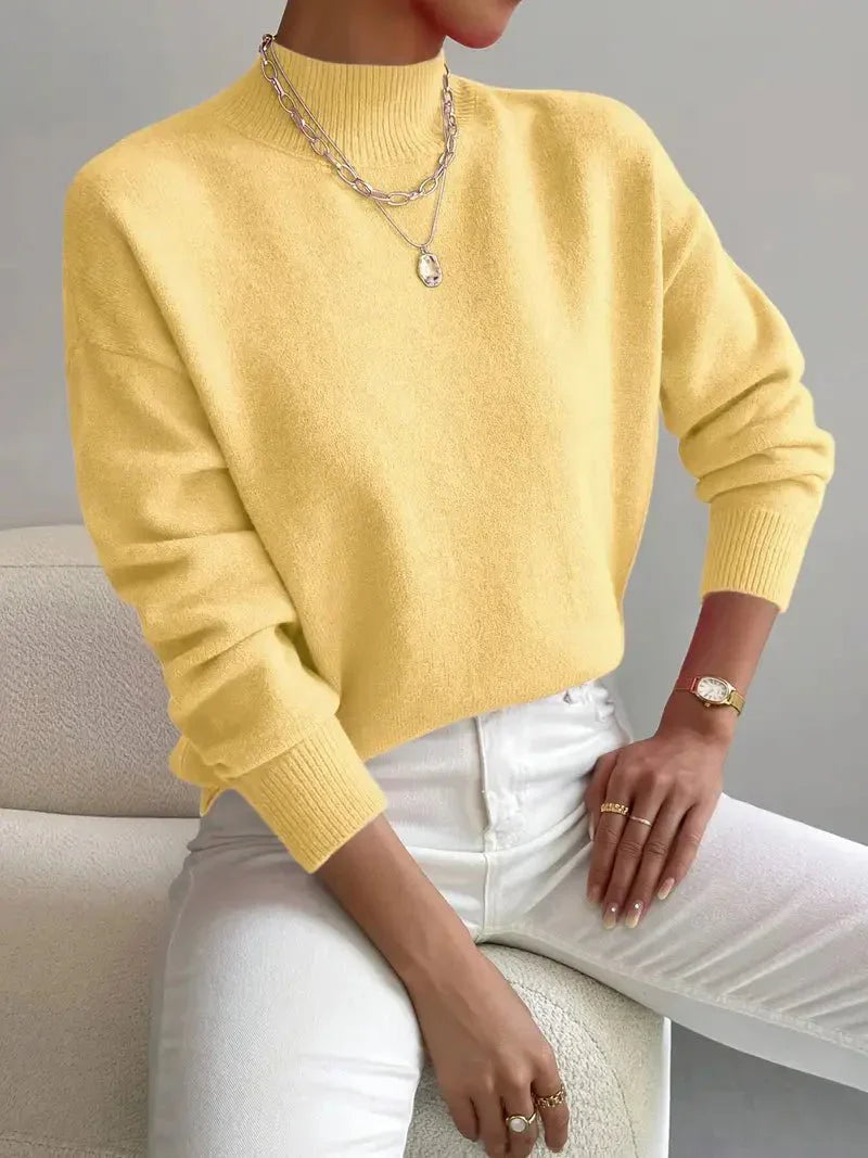 Pull Élise Femme | Maille Douce, Col Rond Montant 3
