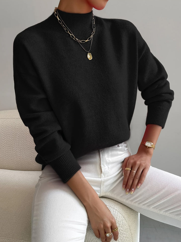 Pull Élise Femme | Maille Douce, Col Rond Montant 5