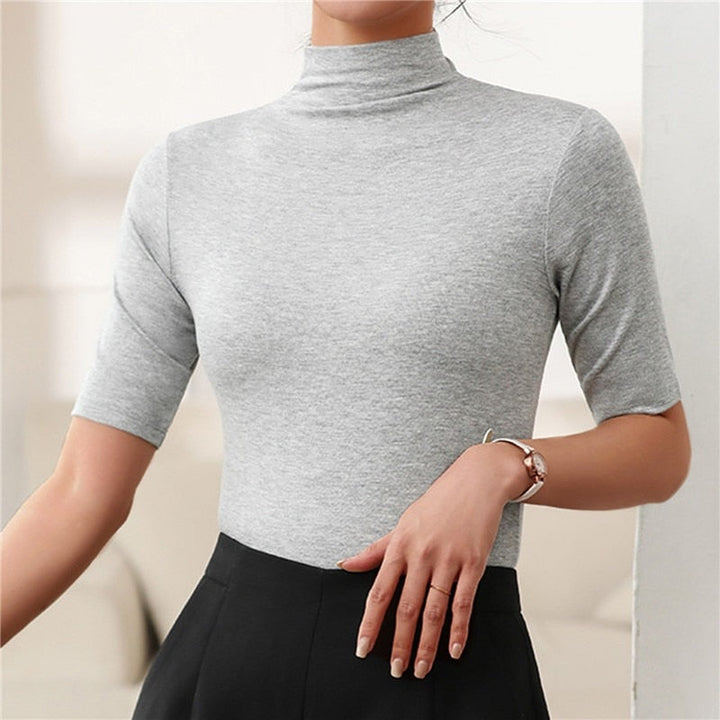 Pull Helivianne | Col Roulé Moderne & Manches Courtes, Coupe Ajustée 2