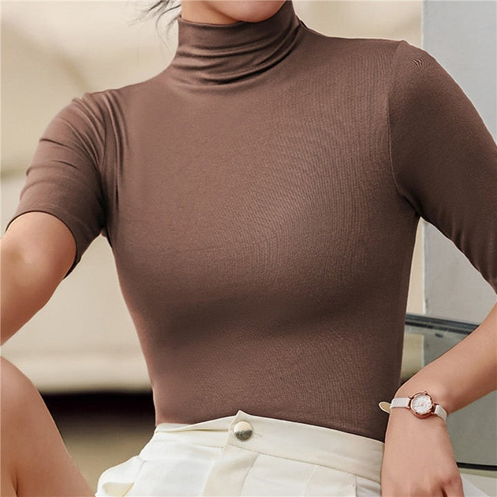 Pull Helivianne | Col Roulé Moderne & Manches Courtes, Coupe Ajustée 3