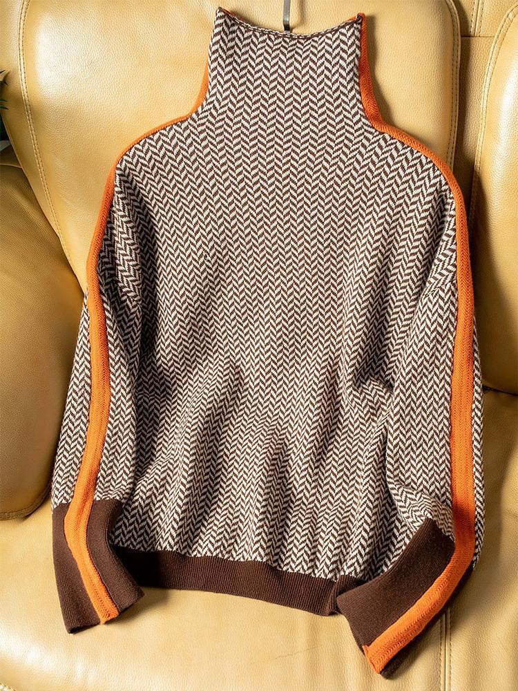 Pull Montant Rayé Clara | Design Moderne, Col Montant, Confort Optimal 3