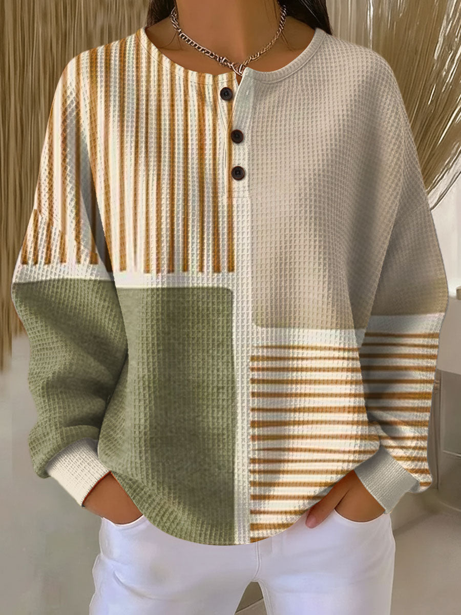 Pull Waffle Femme | Tricot Épais, Confort Optimal, Coupe Décontractée 0
