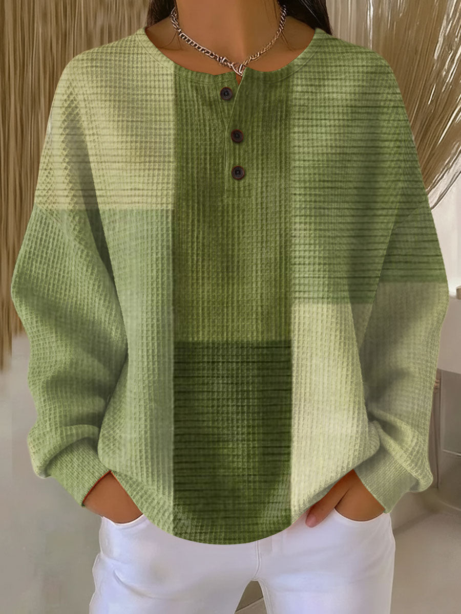 Pull Waffle Femme | Tricot Épais, Confort Optimal, Coupe Décontractée 3
