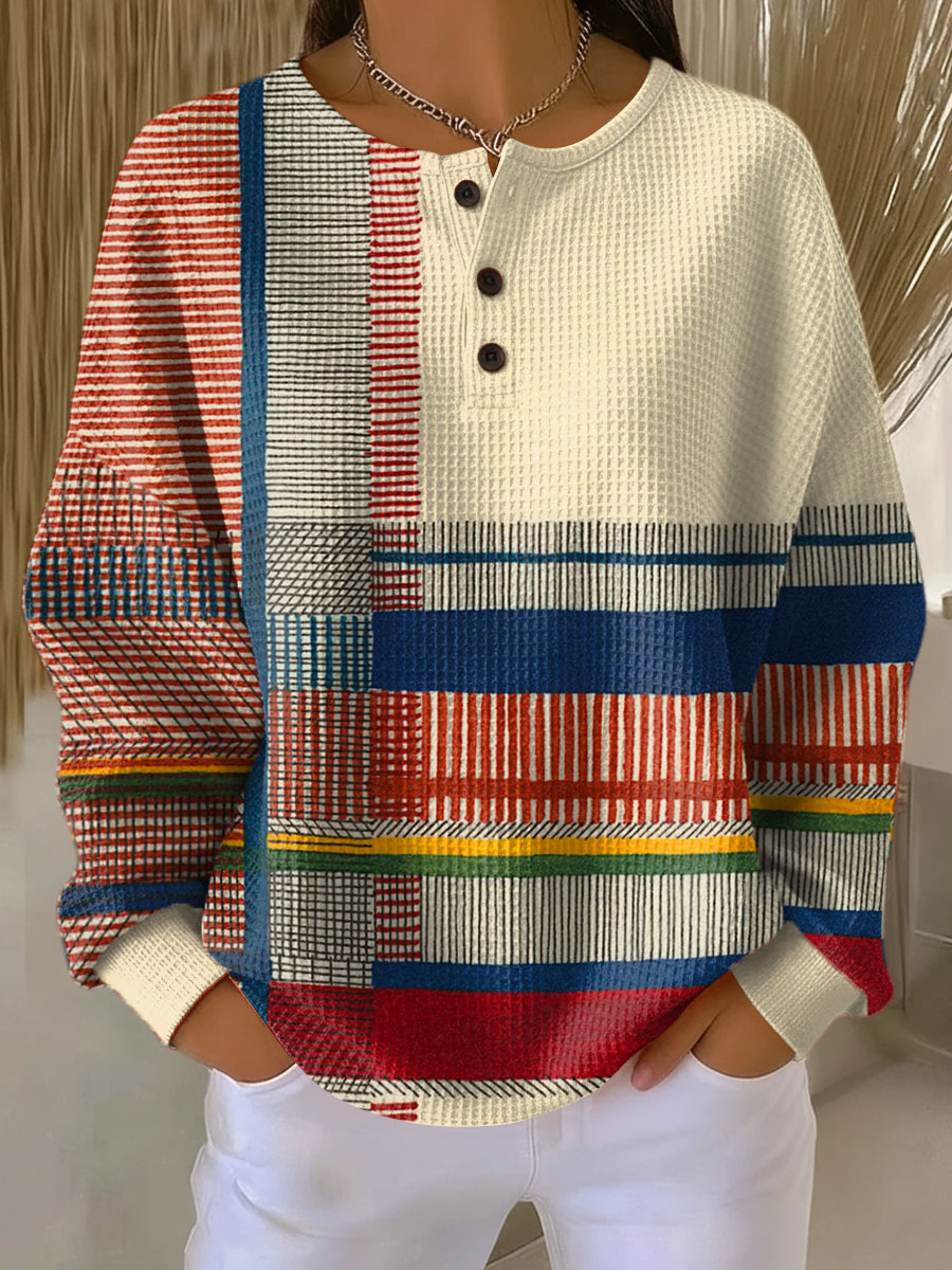 Pull Waffle Femme | Tricot Épais, Confort Optimal, Coupe Décontractée 5