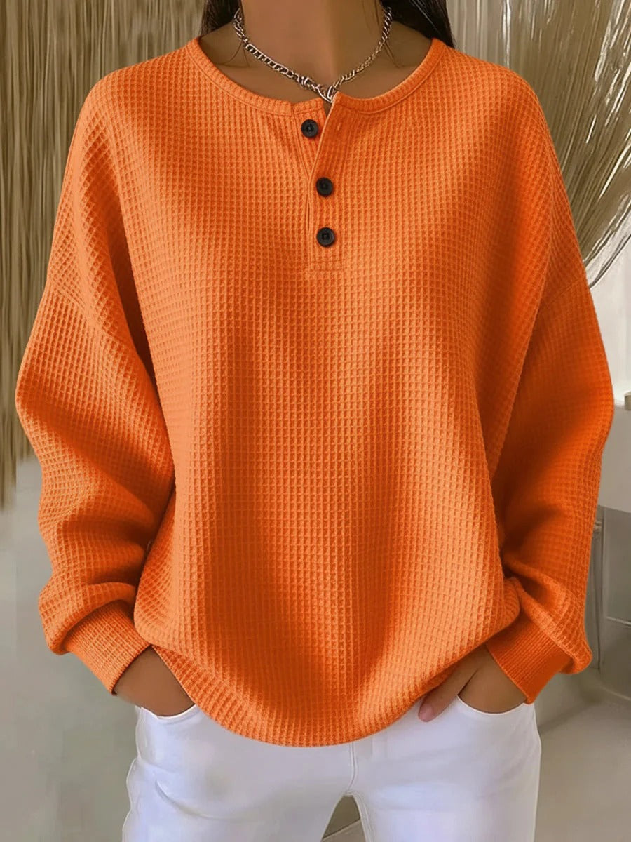 Pull Waffle Femme | Tricot Épais, Confort Optimal, Coupe Décontractée 6