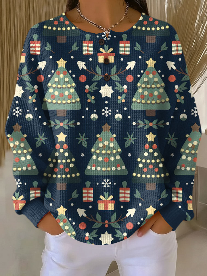 Pull Waffle Femme | Tricot Épais, Confort Optimal, Coupe Décontractée 7