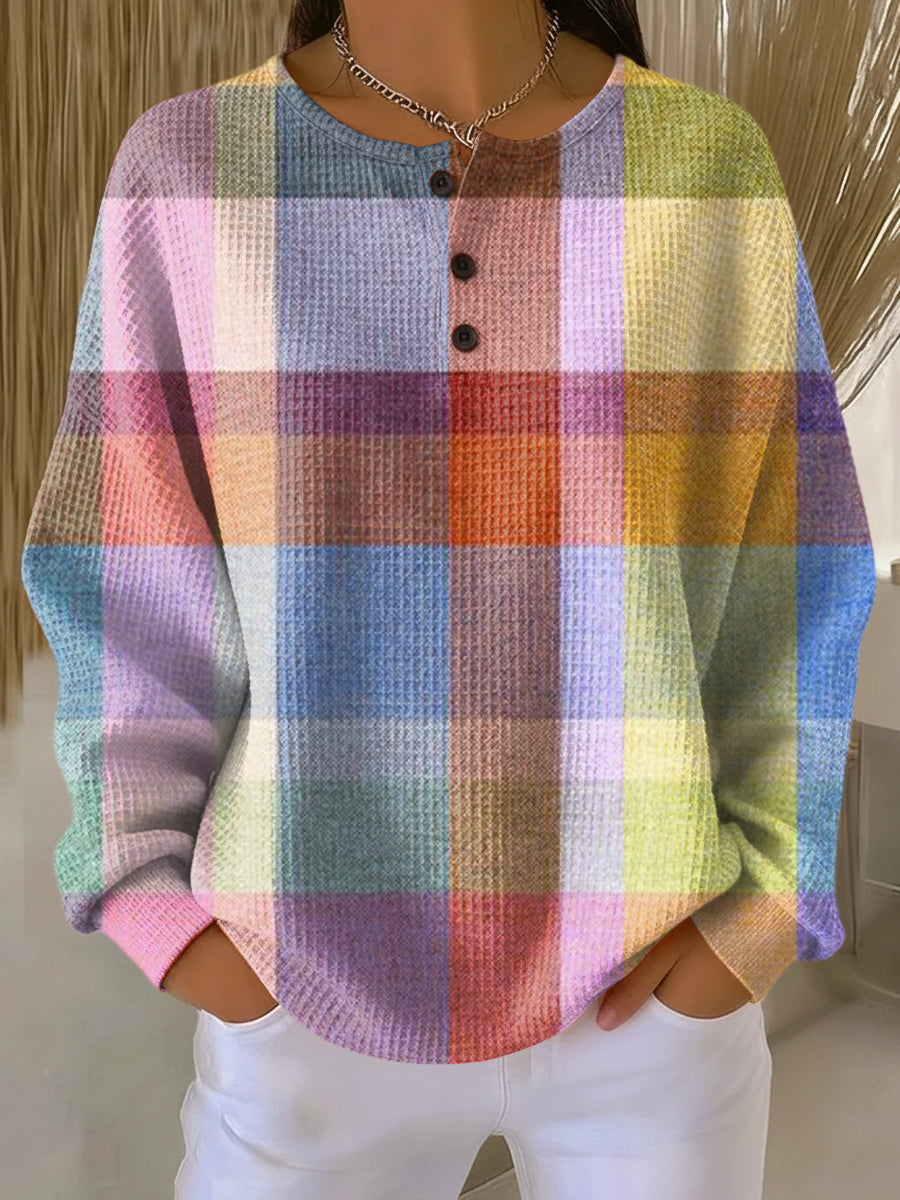 Pull Waffle Femme | Tricot Épais, Confort Optimal, Coupe Décontractée 8