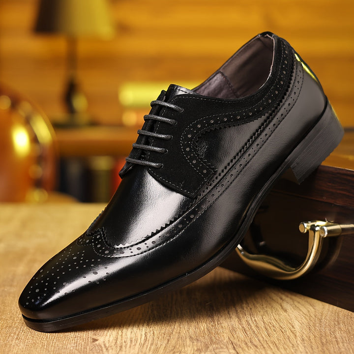 Richelieu Perforé Hugo | Cuir Véritable, Laçage Fermé & Bout Allongé 2