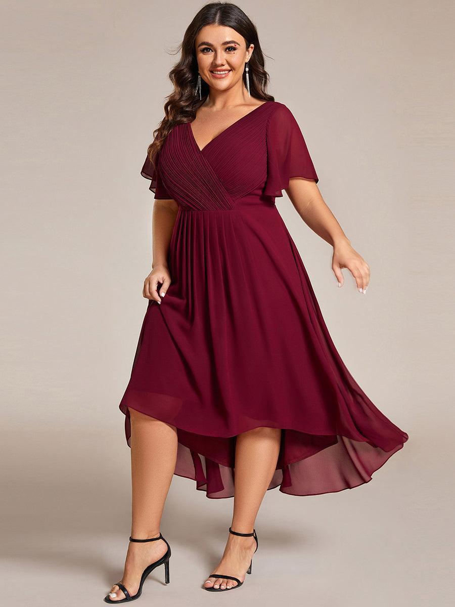 Robe Aline Chic | Robe de Soirée Fluide, Col V Élégant 15
