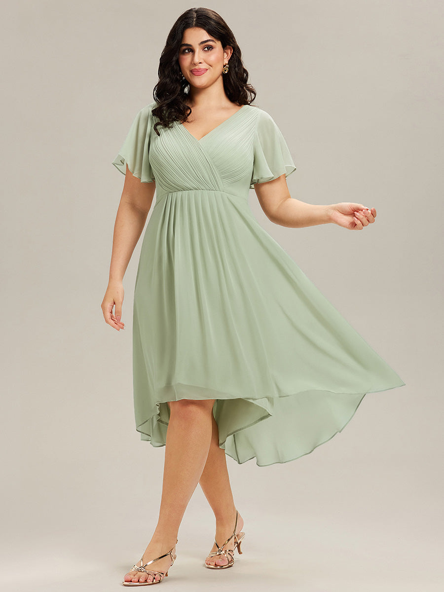Robe Aline Chic | Robe de Soirée Fluide, Col V Élégant 18