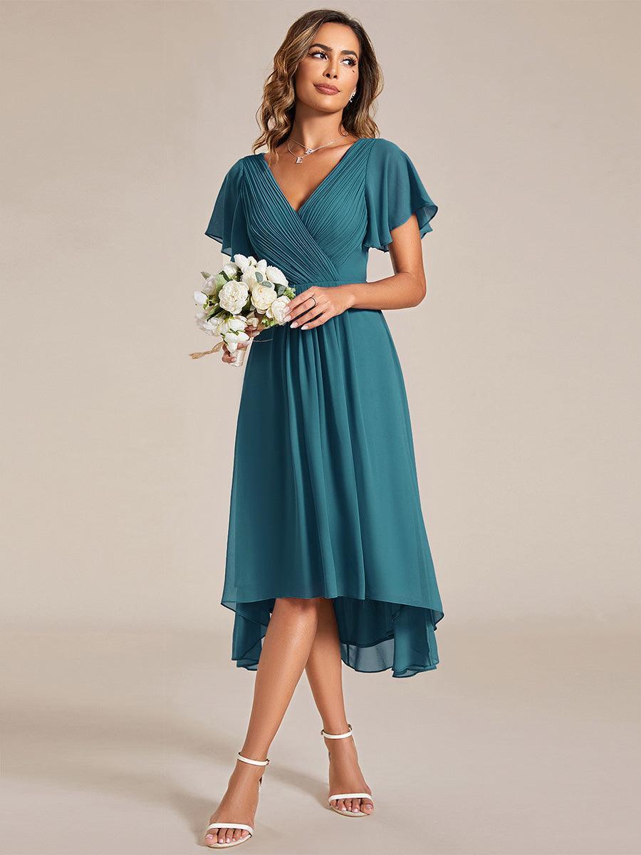 Robe Aline Chic | Robe de Soirée Fluide, Col V Élégant 20