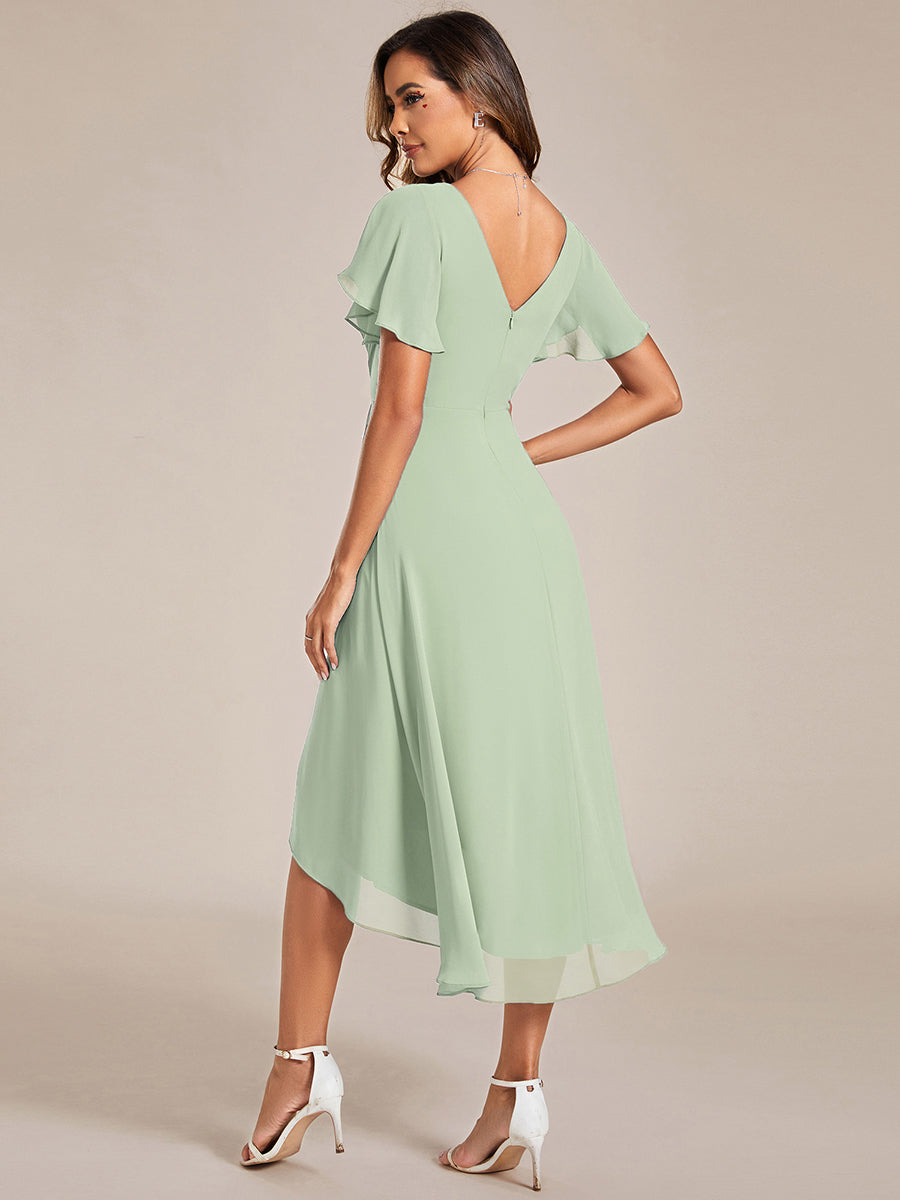 Robe Aline Chic | Robe de Soirée Fluide, Col V Élégant 8