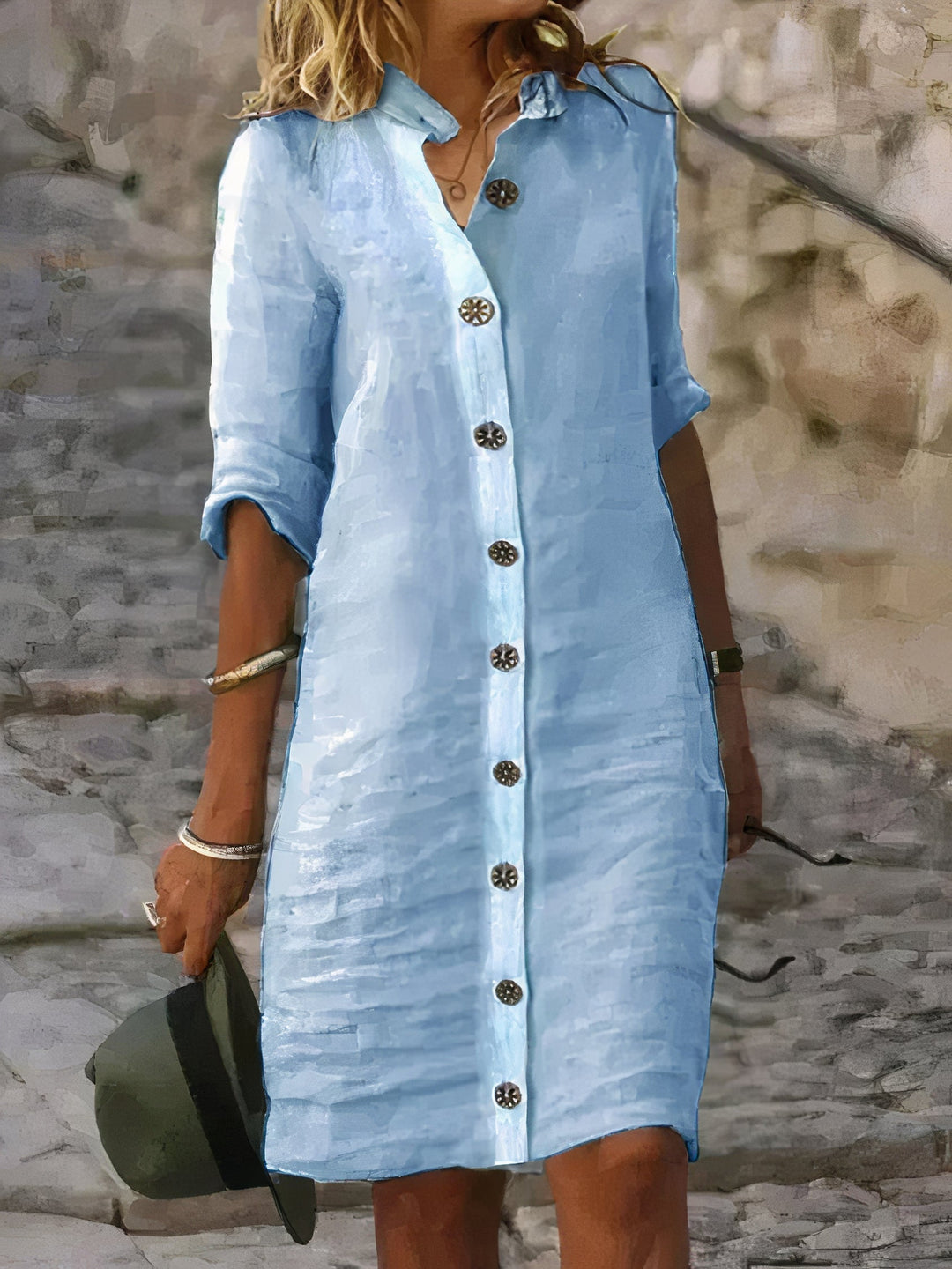 Robe Chemise Amanda Femme | 100 % Lin Respirant, Coupe Classique 0