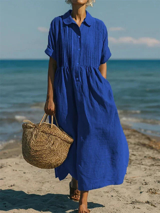 Robe Chemise Léna | Coton Fluide, Style Décontracté Femme 2