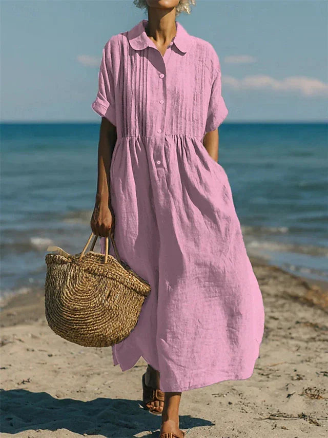 Robe Chemise Léna | Coton Fluide, Style Décontracté Femme 3