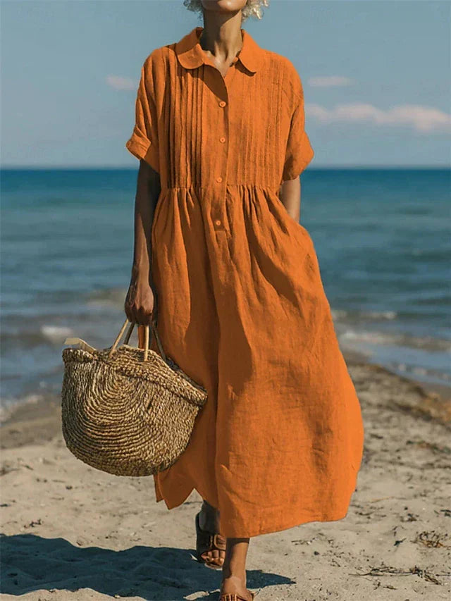 Robe Chemise Léna | Coton Fluide, Style Décontracté Femme 4