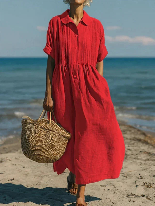 Robe Chemise Léna | Coton Fluide, Style Décontracté Femme 5