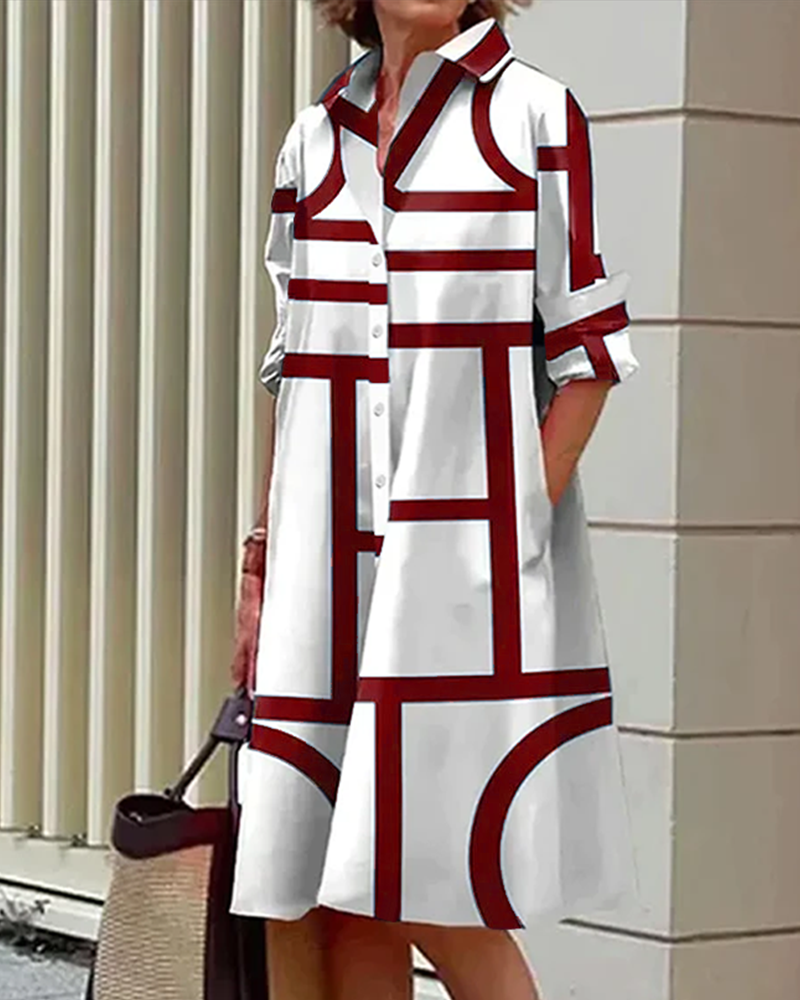 Robe Cléophée Longue Femme | Imprimé Géométrique, Poches Pratiques 5