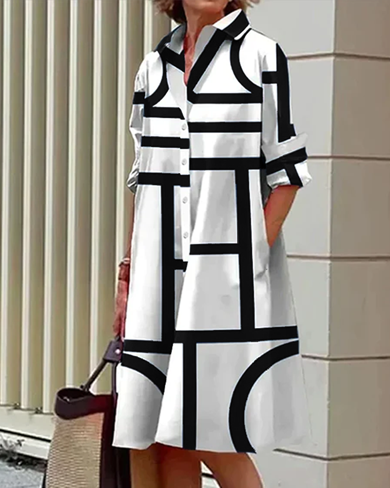 Robe Cléophée Longue Femme | Imprimé Géométrique, Poches Pratiques 6