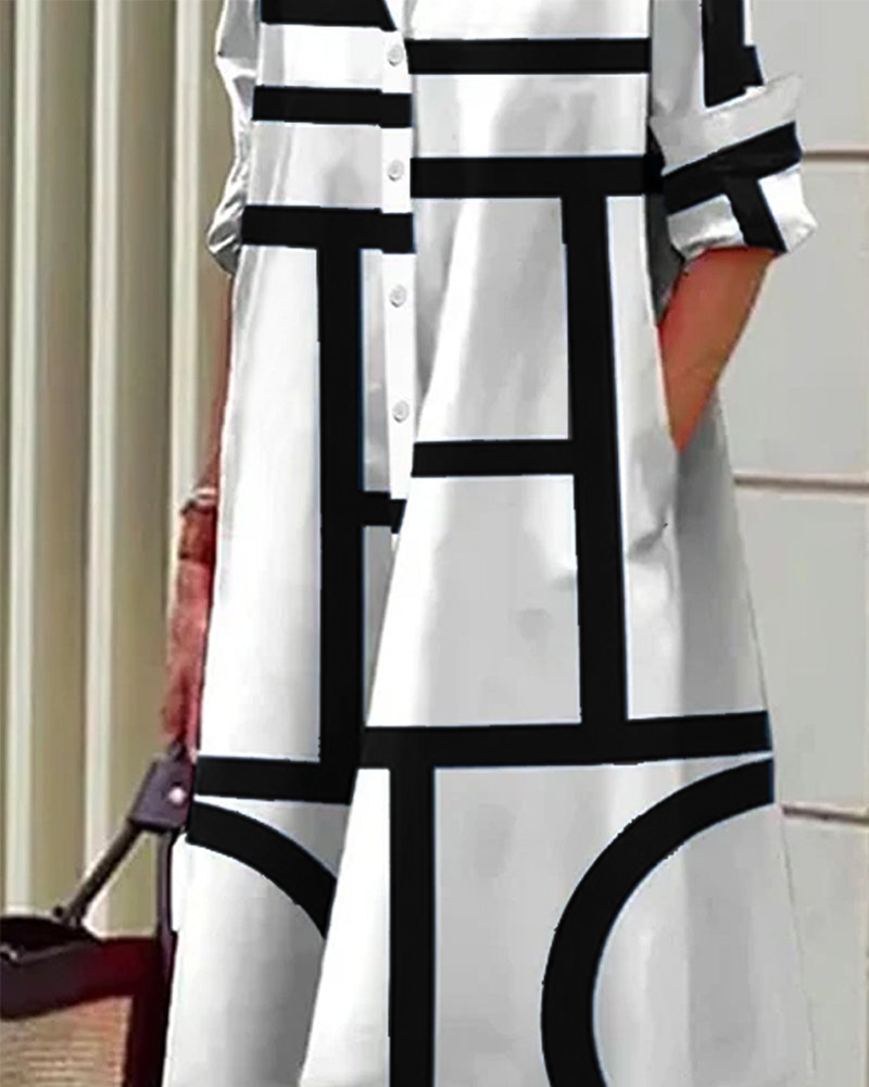 Robe Cléophée Longue Femme | Imprimé Géométrique, Poches Pratiques 8