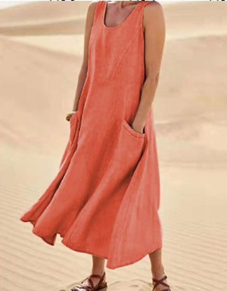 Robe Isaline Longue Femme | Coton Léger avec Poches Pratiques 10
