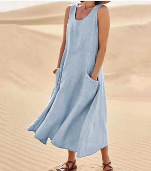 Robe Isaline Longue Femme | Coton Léger avec Poches Pratiques 12