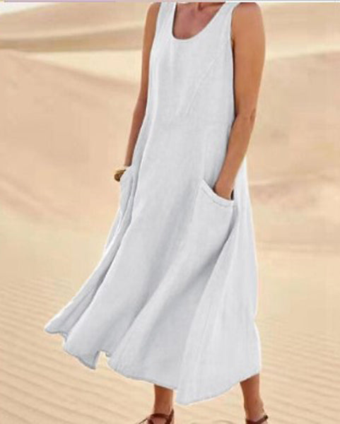Robe Isaline Longue Femme | Coton Léger avec Poches Pratiques 3
