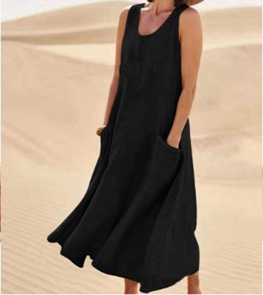 Robe Isaline Longue Femme | Coton Léger avec Poches Pratiques 4