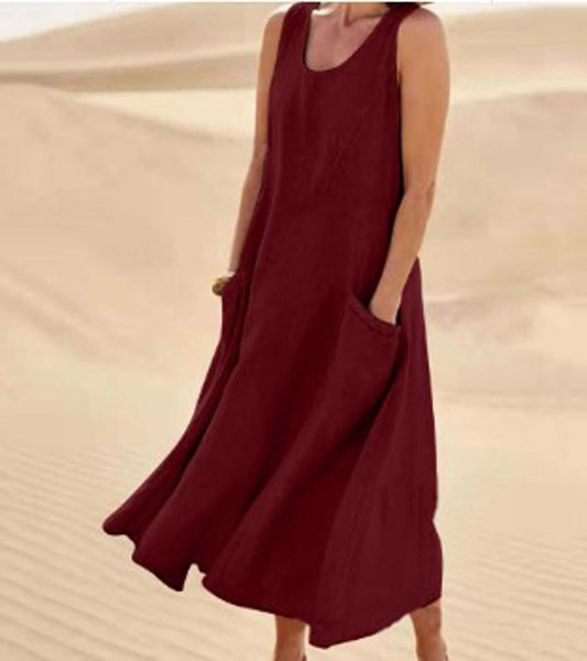 Robe Isaline Longue Femme | Coton Léger avec Poches Pratiques 5