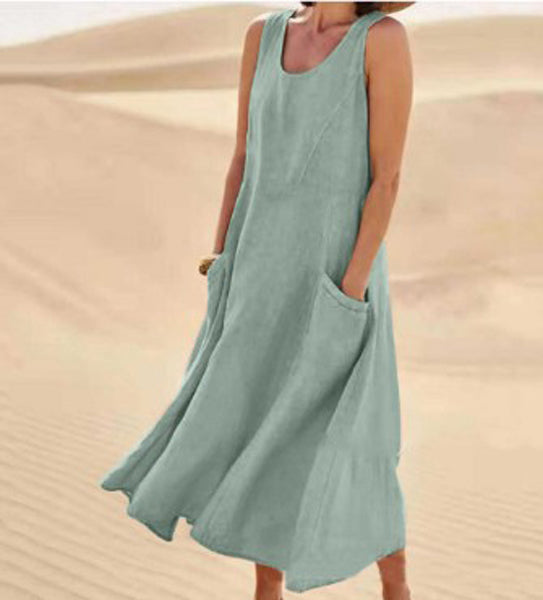 Robe Isaline Longue Femme | Coton Léger avec Poches Pratiques 7