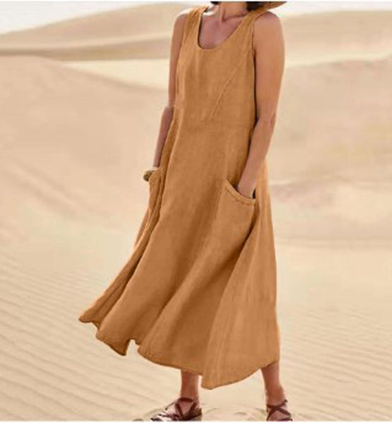 Robe Isaline Longue Femme | Coton Léger avec Poches Pratiques 8