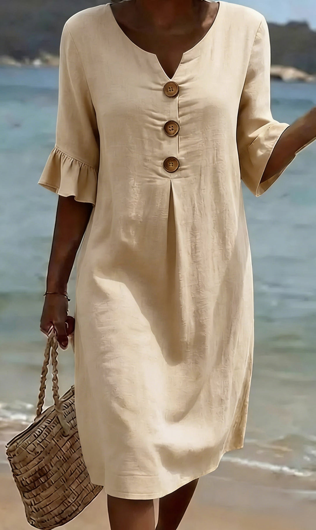 Robe Livia Estivale | Coton et Lin, Manches Volantées 10