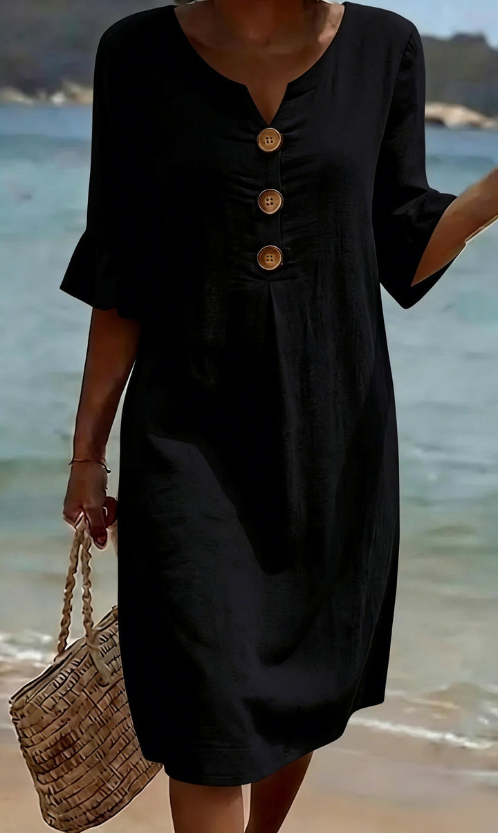 Robe Livia Estivale | Coton et Lin, Manches Volantées 4
