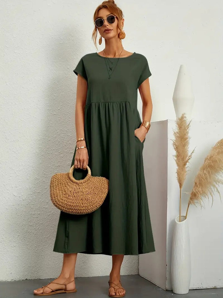 Robe Longue Cléophée Femme | Coton Doux, Poches Pratiques 0