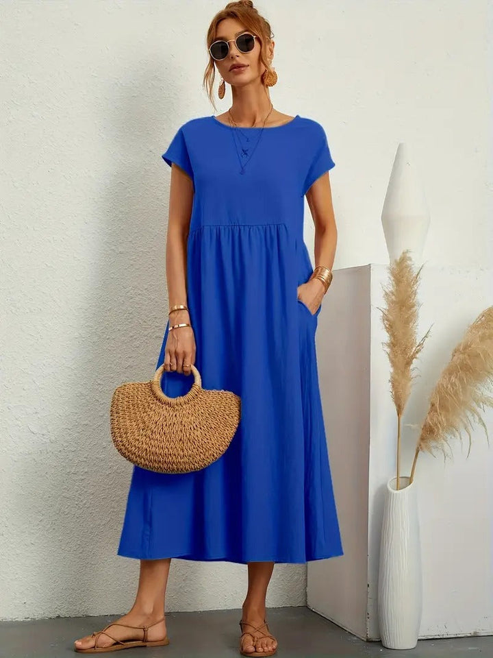 Robe Longue Cléophée Femme | Coton Doux, Poches Pratiques 1