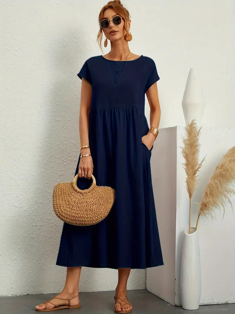 Robe Longue Cléophée Femme | Coton Doux, Poches Pratiques 2