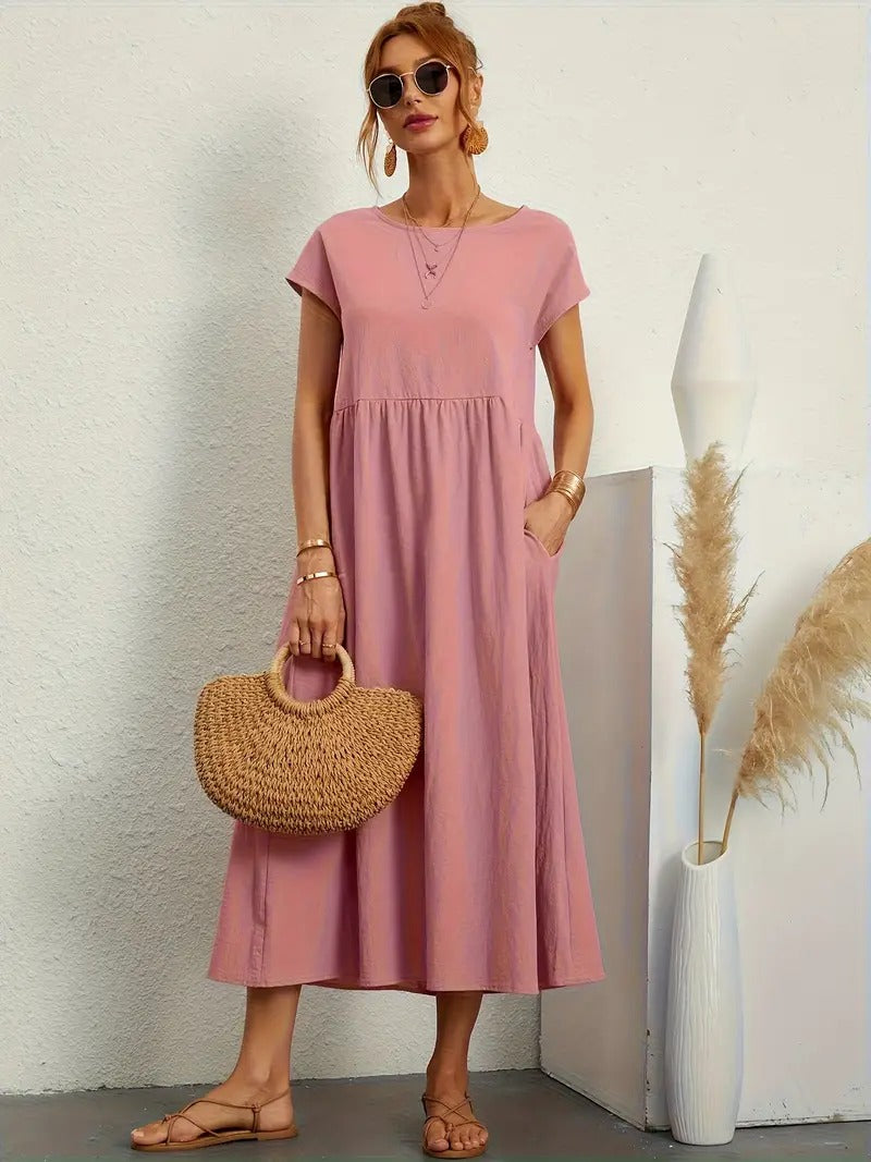Robe Longue Cléophée Femme | Coton Doux, Poches Pratiques 3
