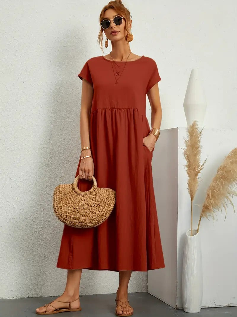 Robe Longue Cléophée Femme | Coton Doux, Poches Pratiques 8