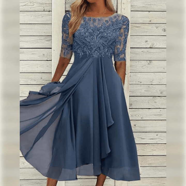 Robe Longue Dentelle Naya | Élégance Estivale, Coupe Féminine 0