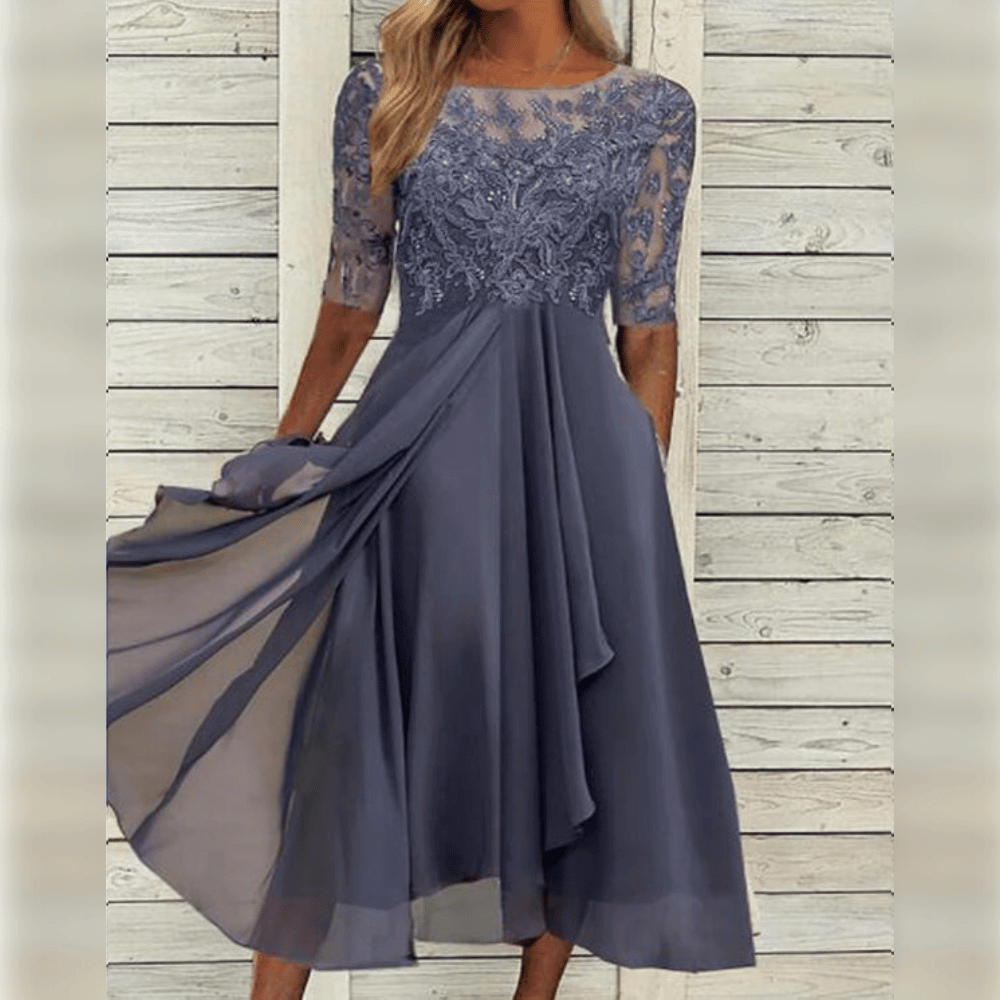 Robe Longue Dentelle Naya | Élégance Estivale, Coupe Féminine 3