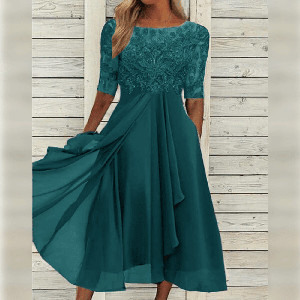 Robe Longue Dentelle Naya | Élégance Estivale, Coupe Féminine 4