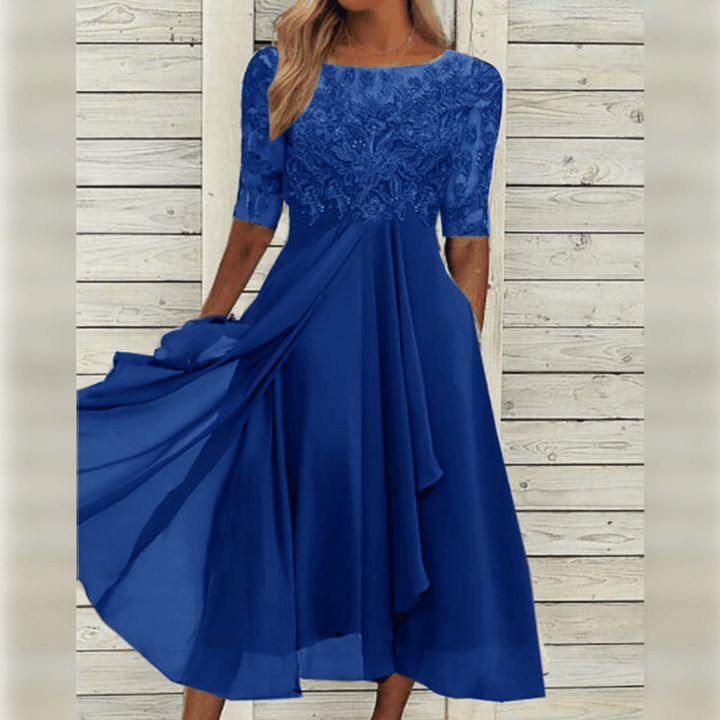 Robe Longue Dentelle Naya | Élégance Estivale, Coupe Féminine 5