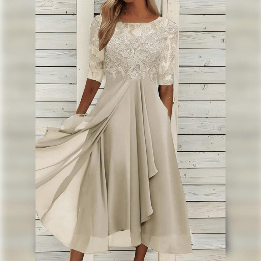 Robe Longue Dentelle Naya | Élégance Estivale, Coupe Féminine 7