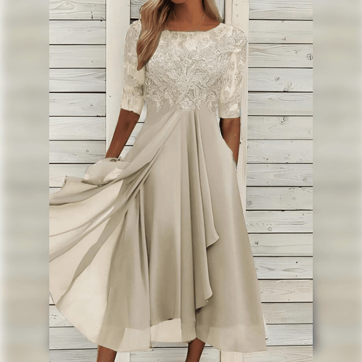 Robe Longue Dentelle Naya | Élégance Estivale, Coupe Féminine 7