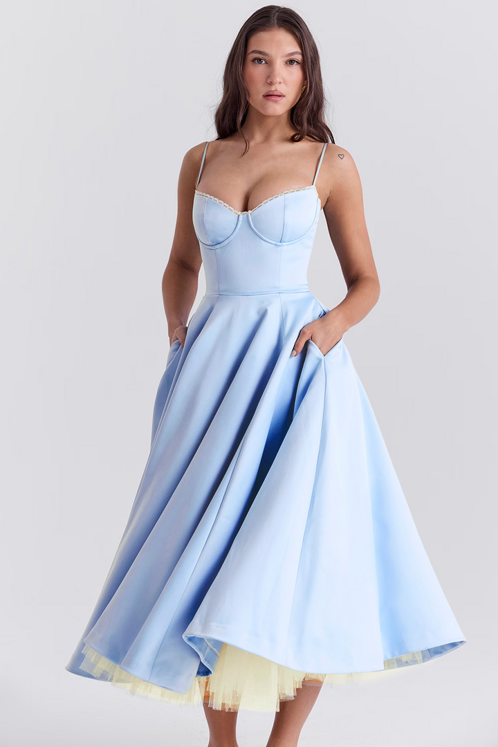 Robe Longue Elodie Femme | Élégante et Fluide en Polyester, Parfaite pour Soirées d'Été 1
