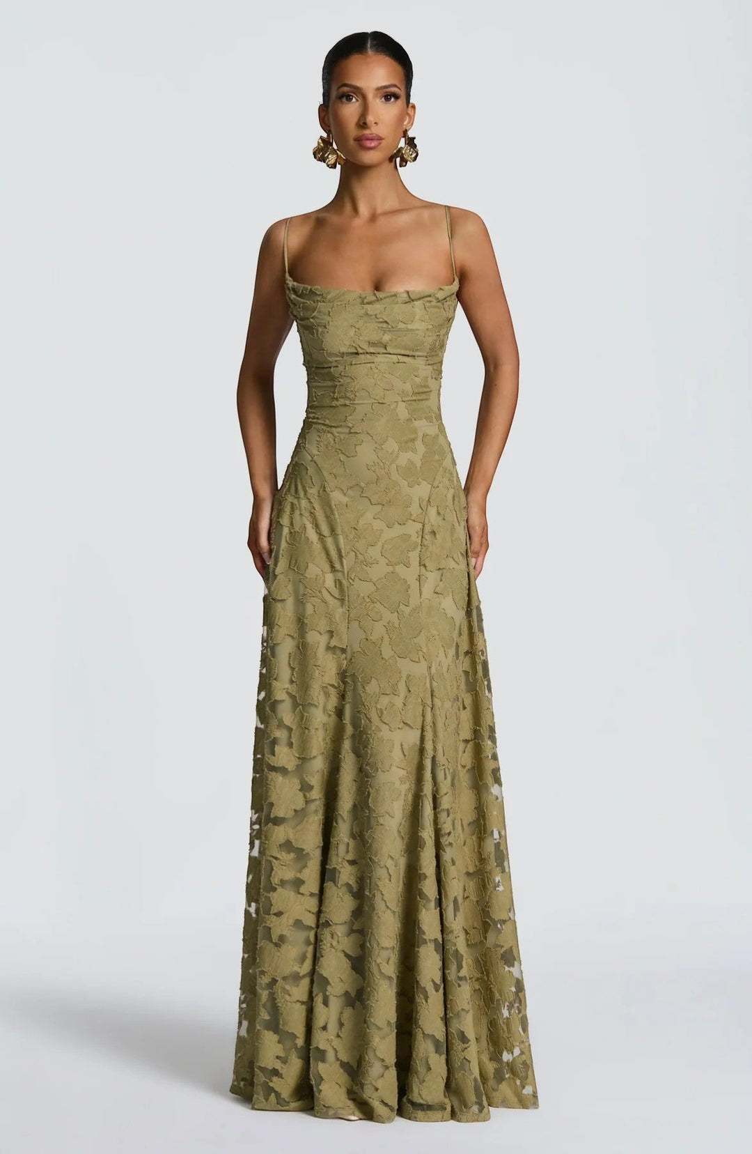 Robe Longue Été Femme Lila | Dentelle Texturée, Dos Nu à Lacets 1