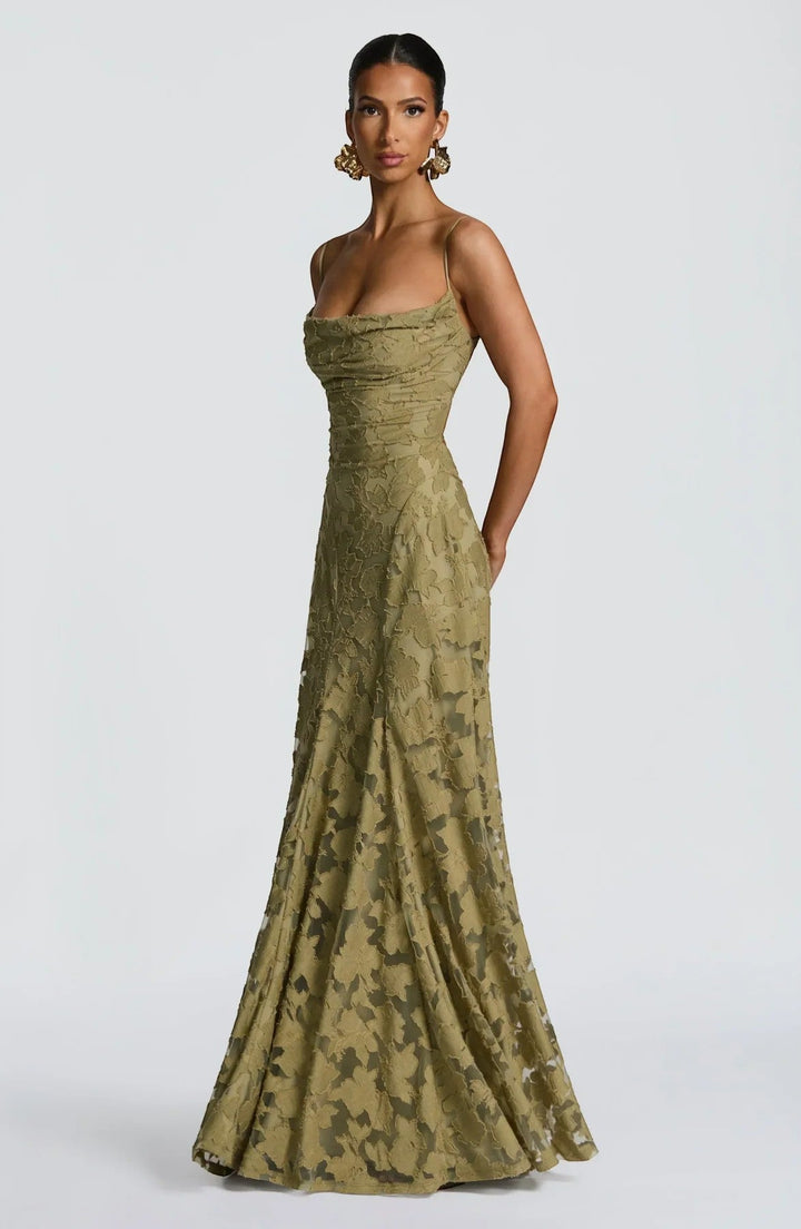 Robe Longue Été Femme Lila | Dentelle Texturée, Dos Nu à Lacets 7