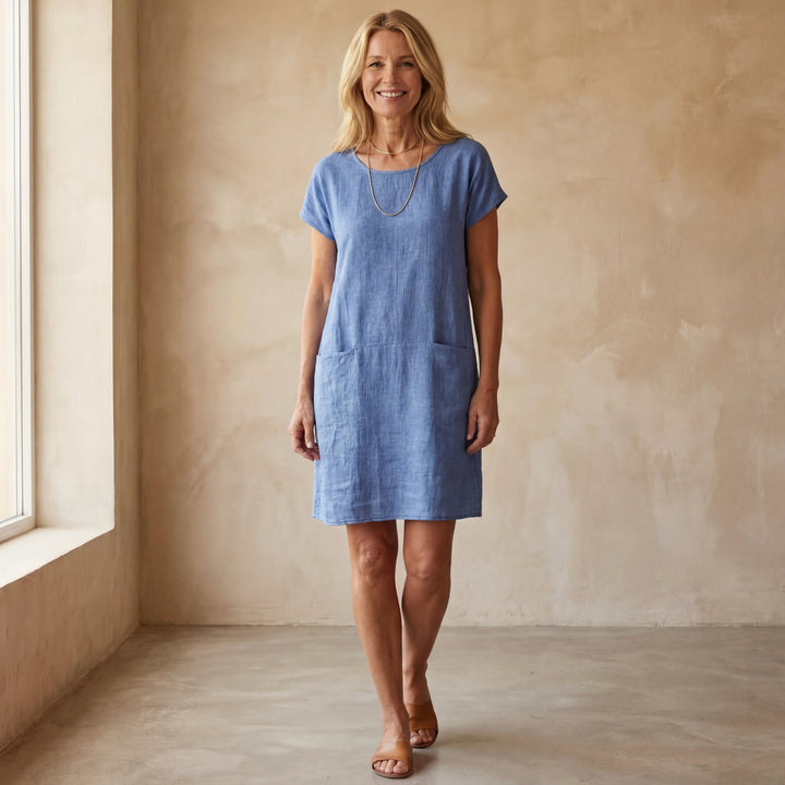 Robe Marinia | Coton Léger, Style Bohème & Manches Courtes 0