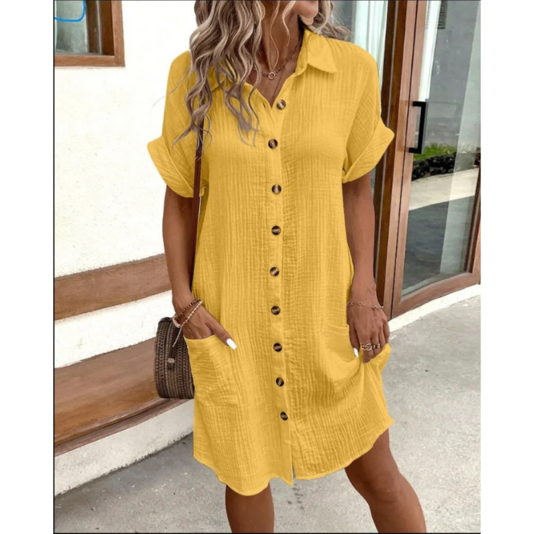 Robe chemise Fiona | Coupe Flatteuse & Tissu Léger 1