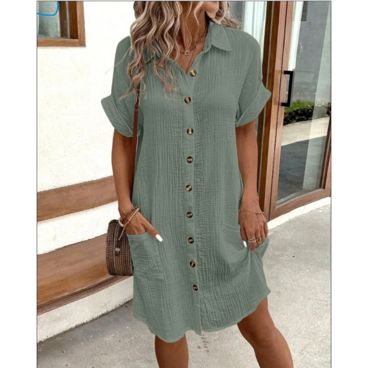 Robe chemise Fiona | Coupe Flatteuse & Tissu Léger 3